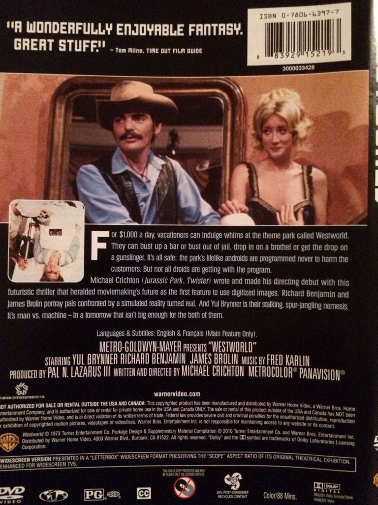 Westworld DVD movie collectible [Barcode 883929152193] - Main Image 2