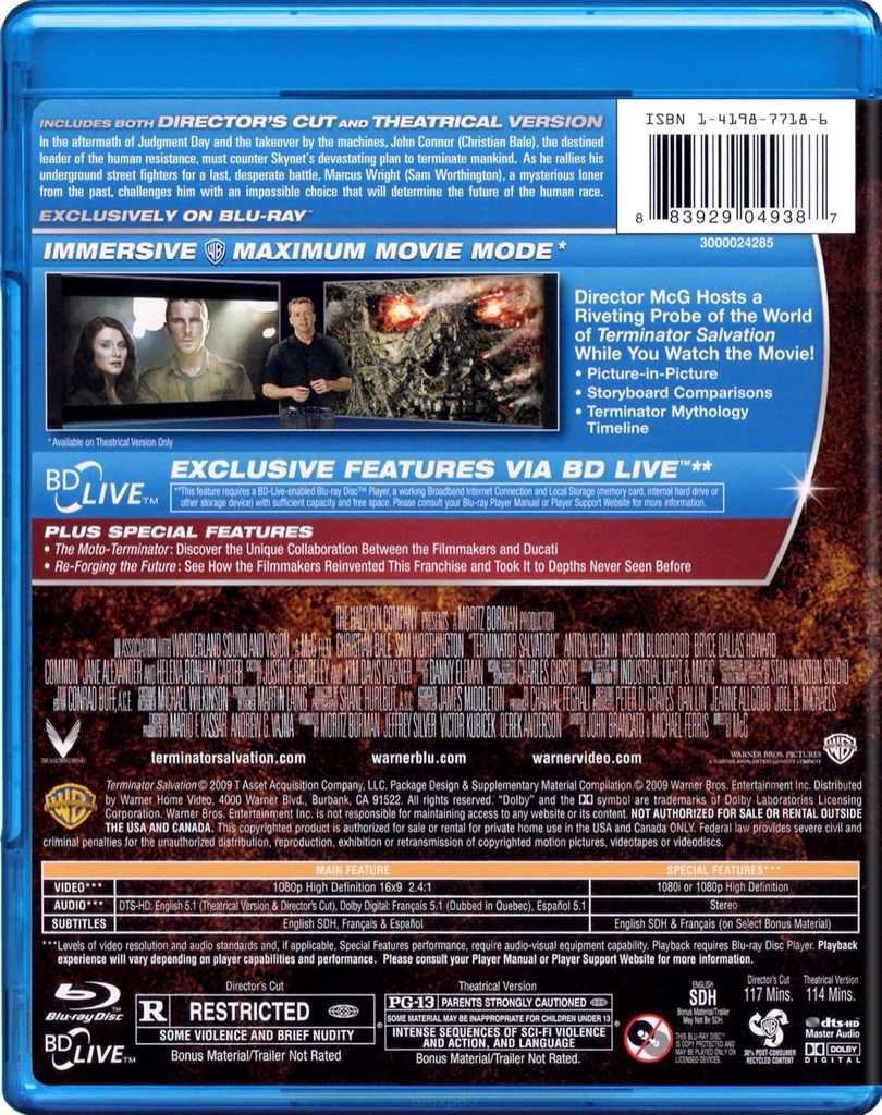 Terminator Salvation Blu-ray movie collectible - Main Image 2