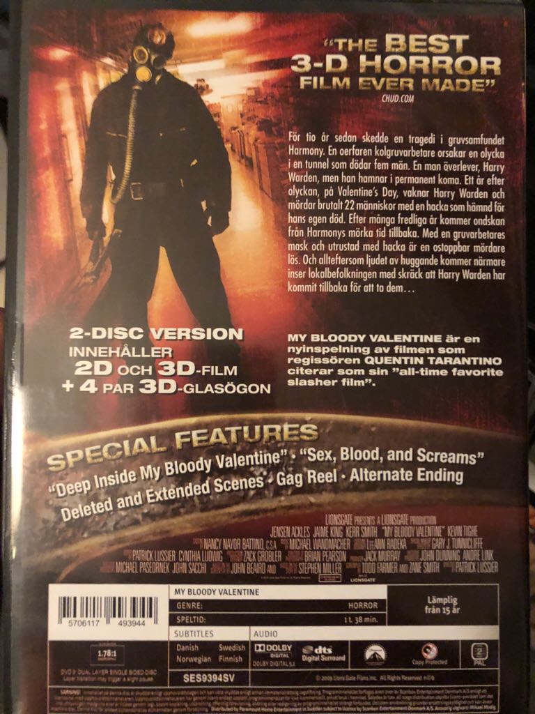 My Bloody Valentine DVD movie collectible [Barcode 5706117493944] - Main Image 2
