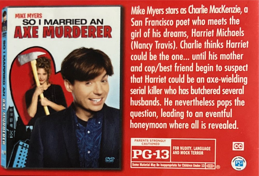 So I Married an Axe Murderer Digital Copy movie collectible [Barcode 04334293] - Main Image 2