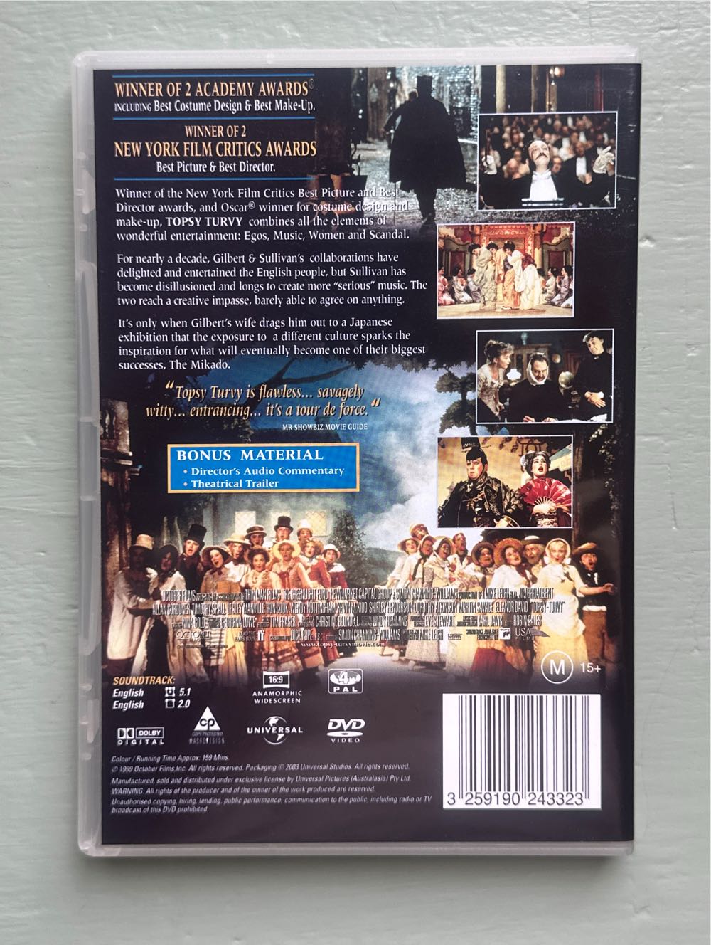 Topsy-Turvy (2000) DVD DVD movie collectible [Barcode 3259190243323] - Main Image 2