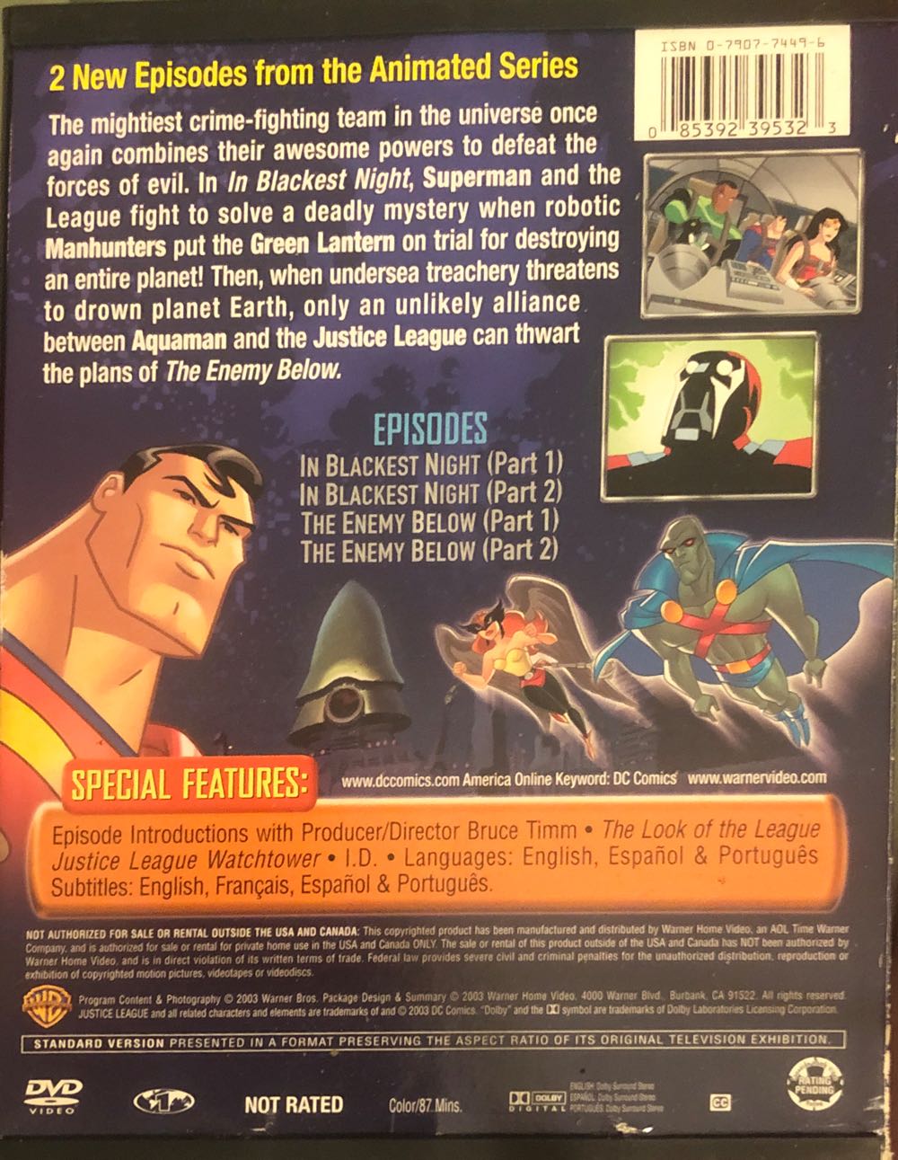 Justice League: Justice on Trial DVD movie collectible [Barcode 085392395323] - Main Image 2