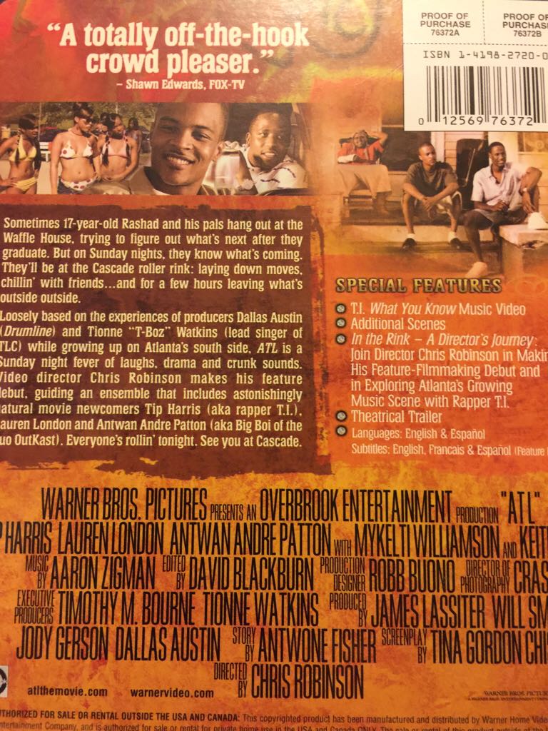 ATL DVD movie collectible [Barcode 012569763722] - Main Image 2