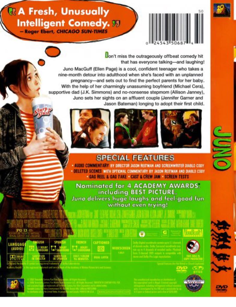 Juno DVD movie collectible [Barcode 024543515944] - Main Image 2