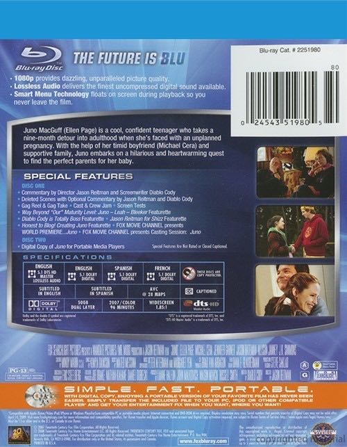Juno Blu-ray movie collectible [Barcode 024543519805] - Main Image 4