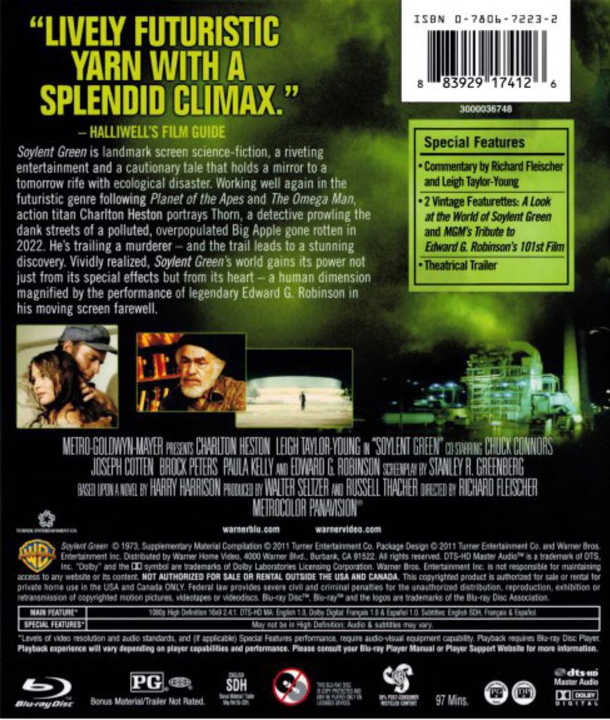 Soylent Green Fandango at Home movie collectible [Barcode 012569799998] - Main Image 2