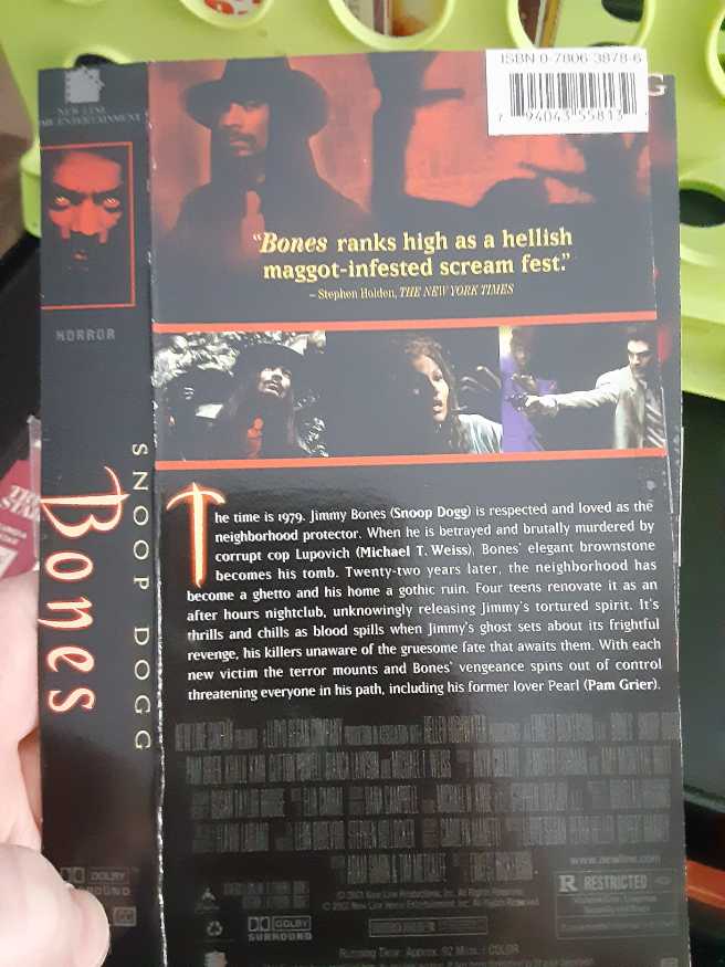 Bones VHS movie collectible [Barcode 794043558139] - Main Image 2