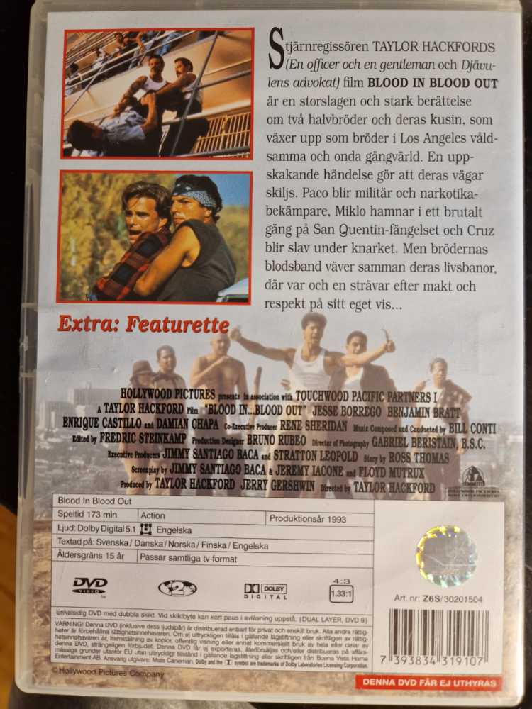 Blood In Blood Out DVD movie collectible [Barcode 7393834319107] - Main Image 2