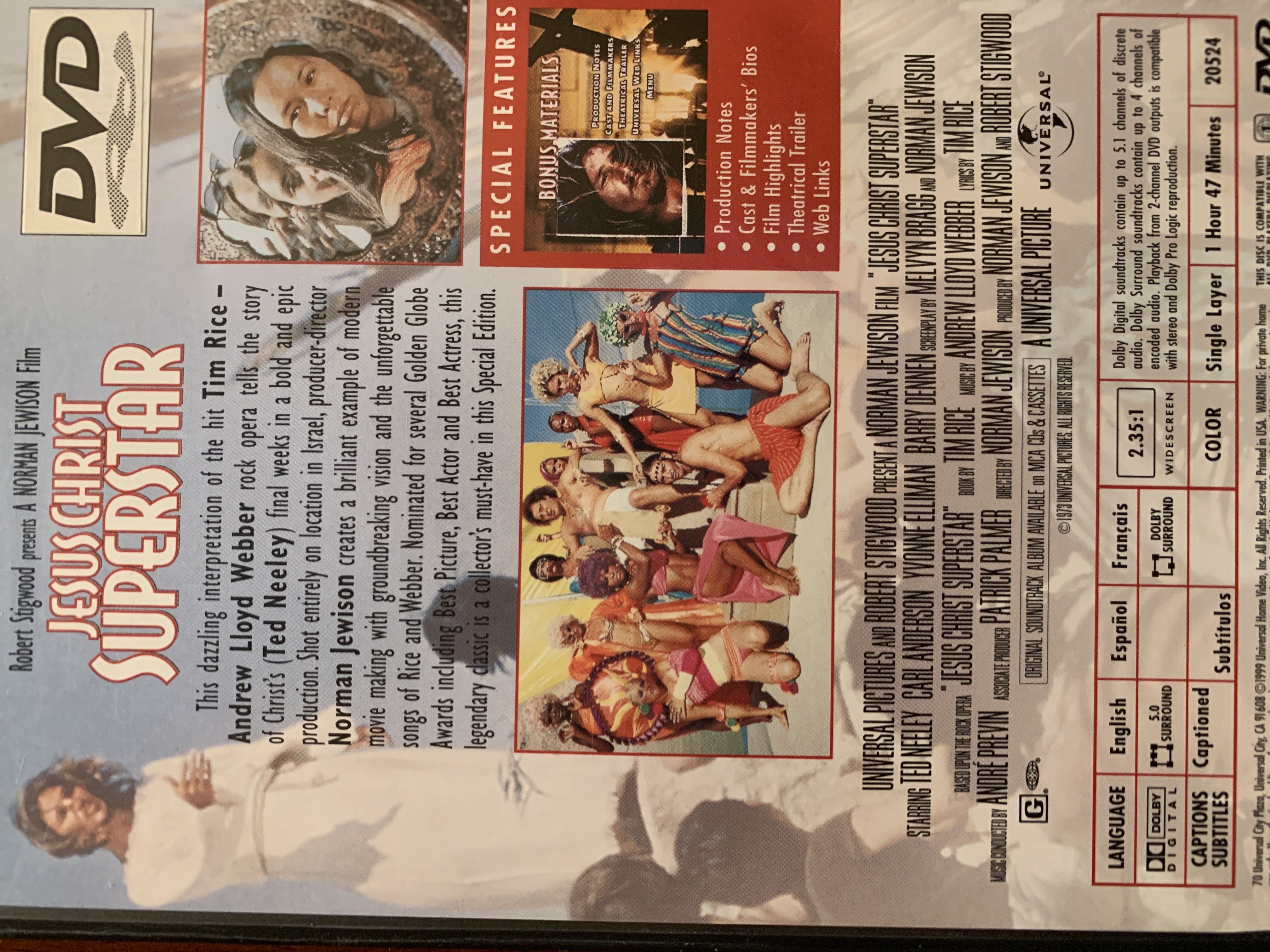 Jesus Christ Superstar Blu-ray movie collectible [Barcode 5050582305388] - Main Image 2