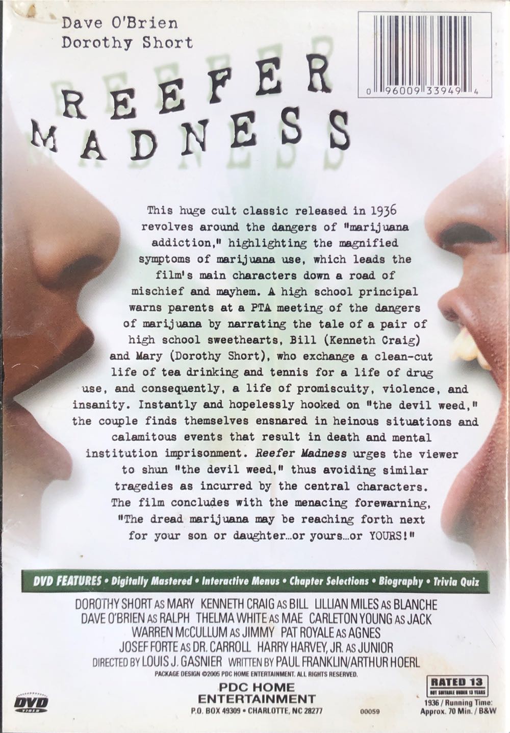 Reefer Madness DVD movie collectible [Barcode 096009339494] - Main Image 2