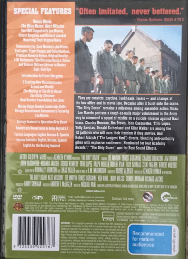 The Dirty Dozen DVD movie collectible [Barcode 9325336029787] - Main Image 2