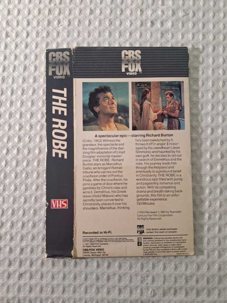 R. BURTON(1966)Robe,The      okru 16mm movie collectible [Barcode 024543020745] - Main Image 2