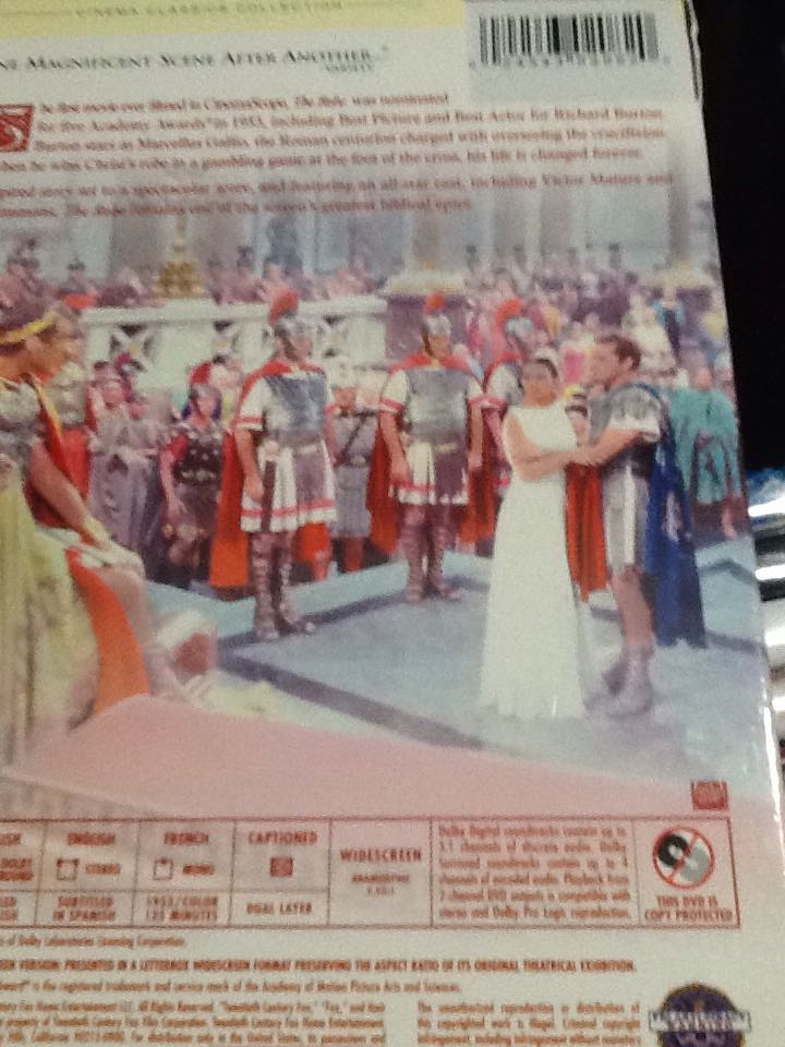 The Robe DVD movie collectible [Barcode 024543020820] - Main Image 2