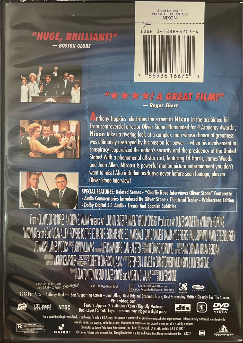 Oliver Stone: Nixon DVD movie collectible [Barcode 786936166750] - Main Image 2