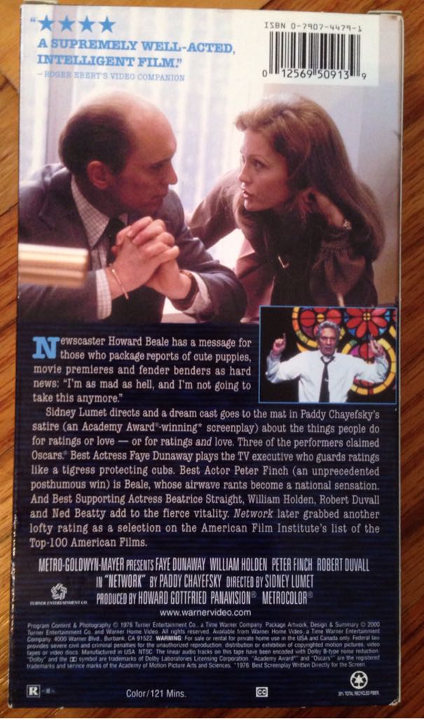 Network VHS movie collectible [Barcode 012569509139] - Main Image 2