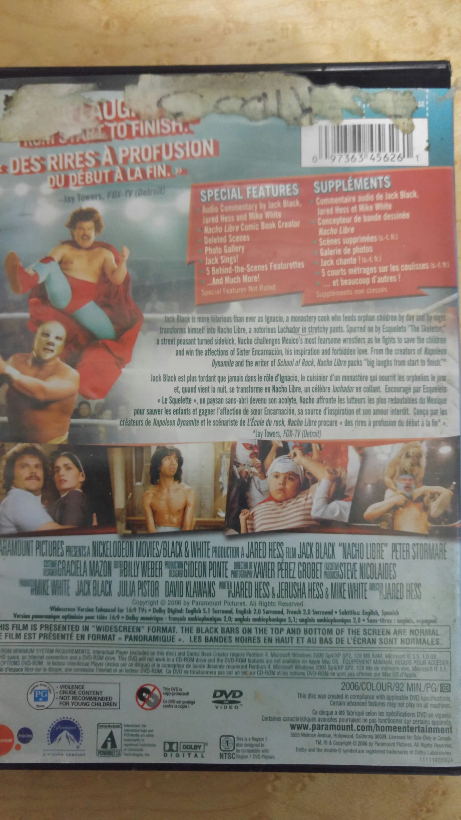 Nacho Libre DVD movie collectible [Barcode 0097363456261] - Main Image 2