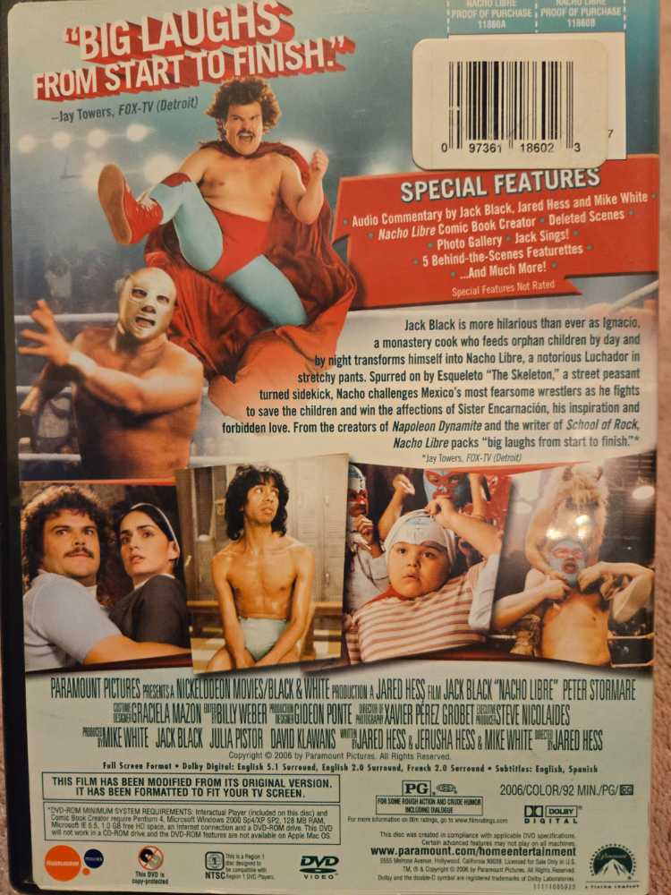 Nacho Libre DVD movie collectible [Barcode 097361186023] - Main Image 2