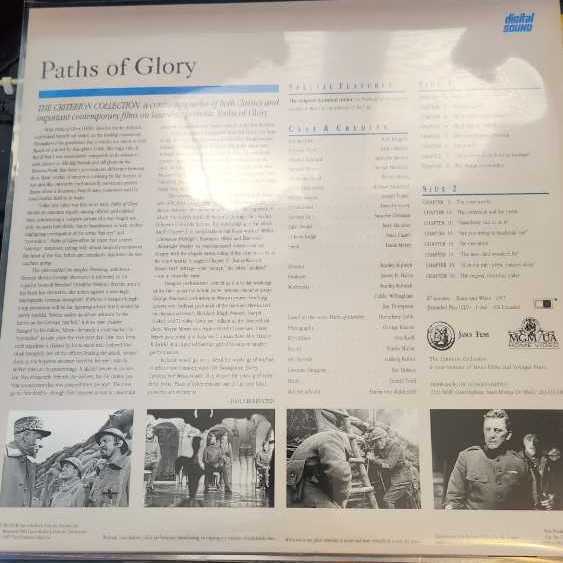 Paths of Glory Laser Disc movie collectible [Barcode 9072686767424] - Main Image 2