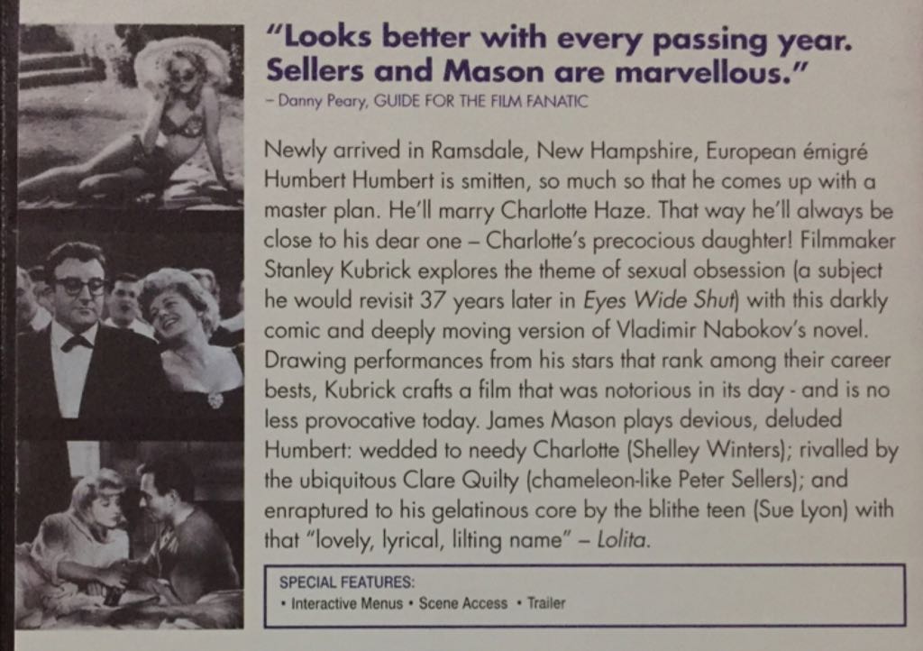 Lolita DVD movie collectible [Barcode 012569500426] - Main Image 2