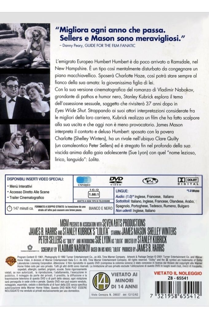 Lolita DVD movie collectible [Barcode 7321958655412] - Main Image 2