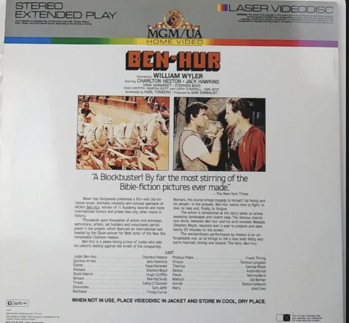 Ben Hur (1959) (Big Box) VHS movie collectible [Barcode 774951817503] - Main Image 2