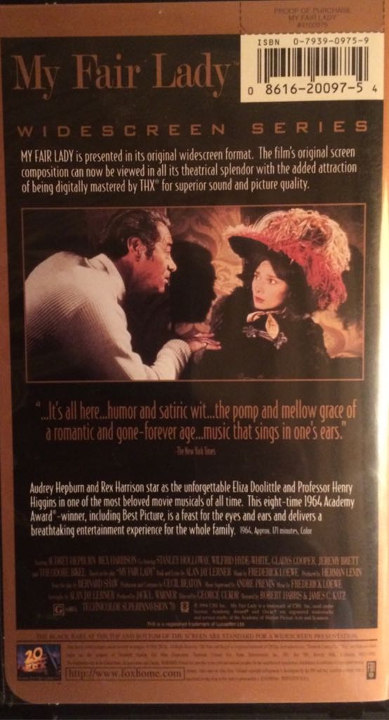 My Fair Lady VHS movie collectible [Barcode 086162009754] - Main Image 2