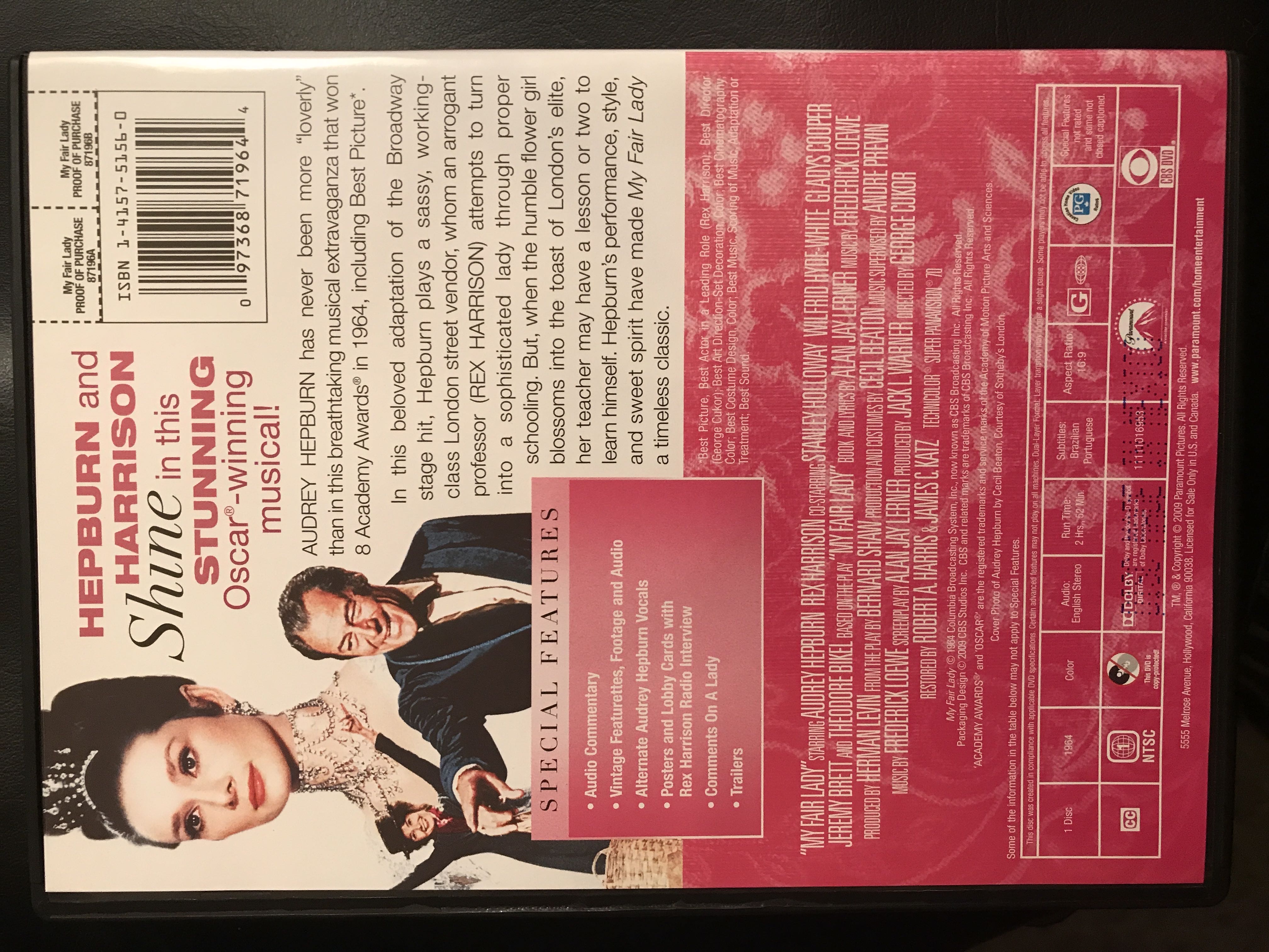 My Fair Lady DVD movie collectible [Barcode 097368719644] - Main Image 3