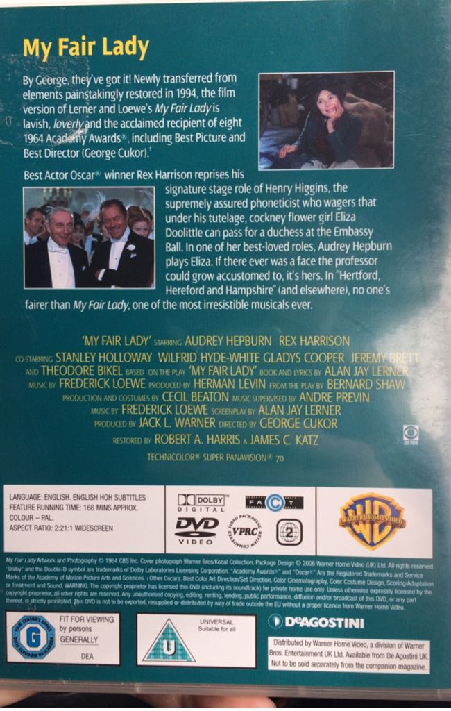 My Fair Lady DVD movie collectible - Main Image 2