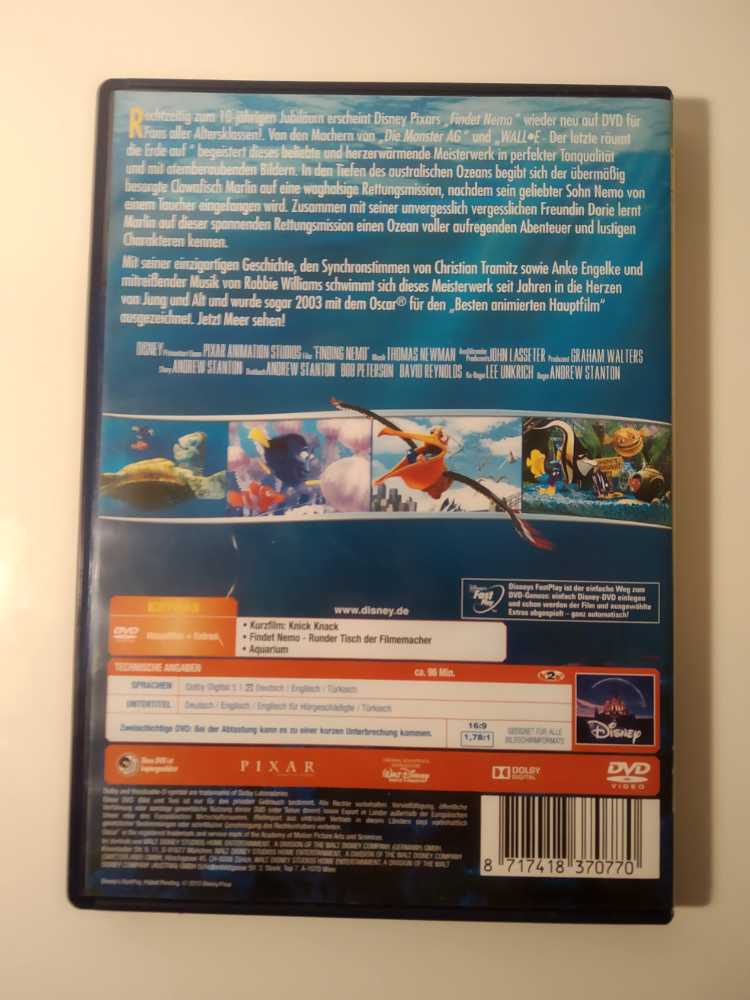 Findet Nemo DVD movie collectible [Barcode 8717418370770] - Main Image 2