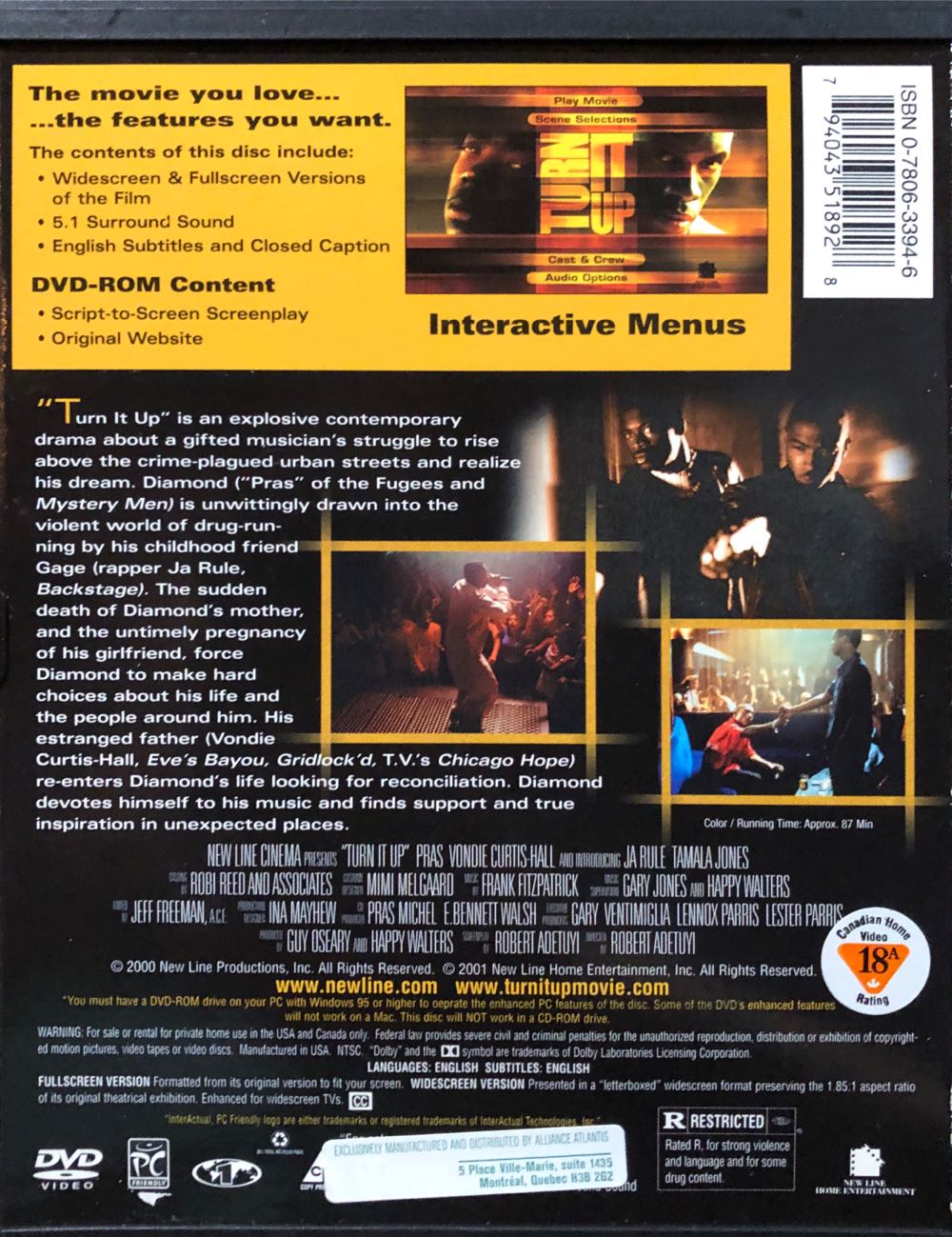 Turn It Up DVD movie collectible [Barcode 794043518928] - Main Image 2