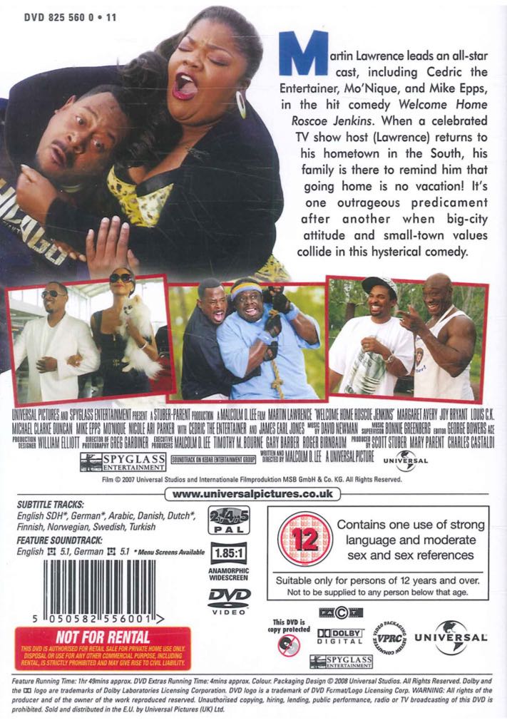 Welcome Home Roscoe Jenkins DVD movie collectible [Barcode 5050528558687] - Main Image 2