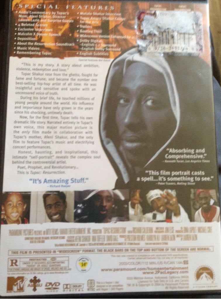 Tupac: Resurrection DVD movie collectible [Barcode 4010884528817] - Main Image 2