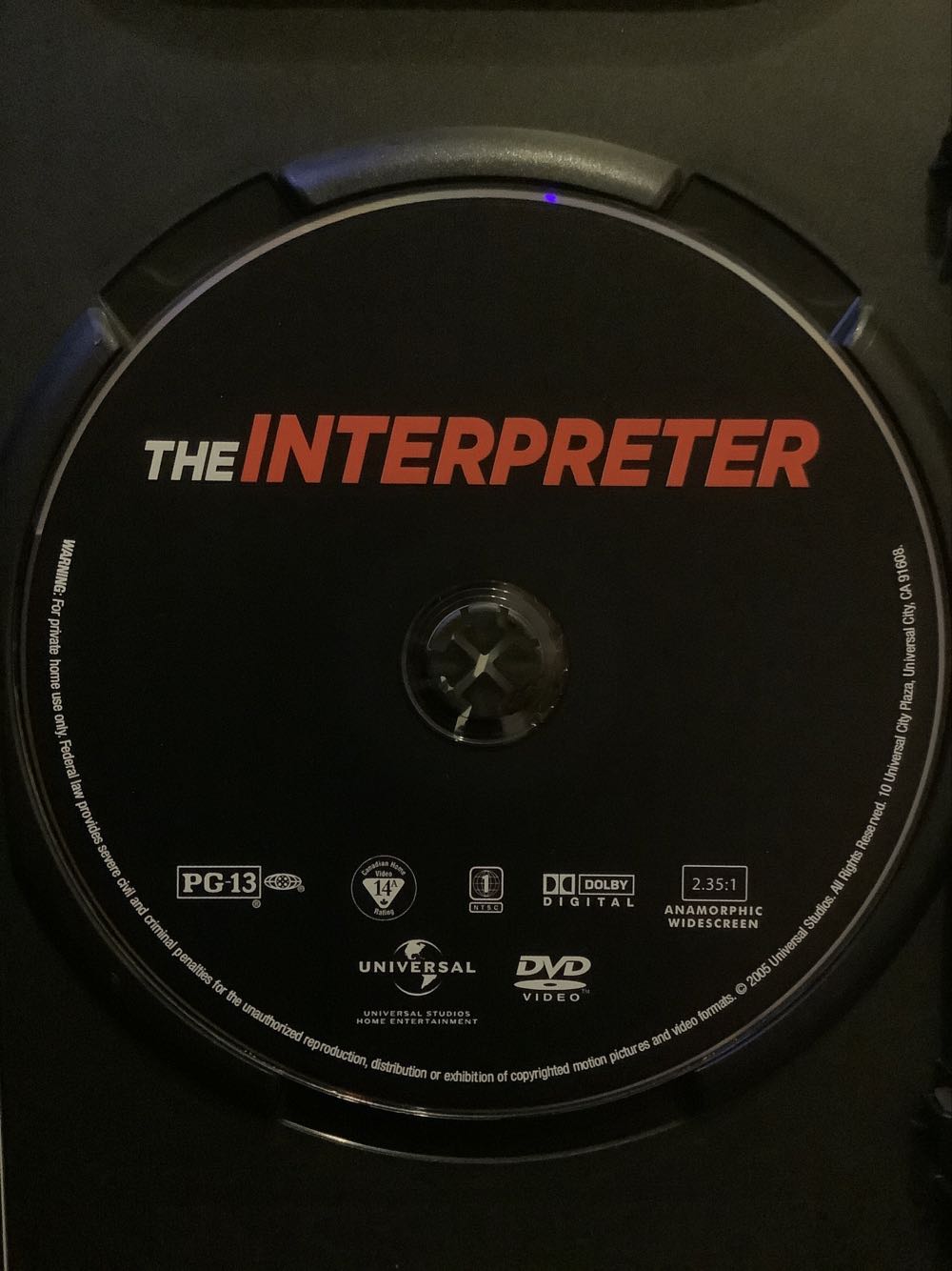 I1.  Interpreter, The DVD movie collectible [Barcode 025192583520] - Main Image 3