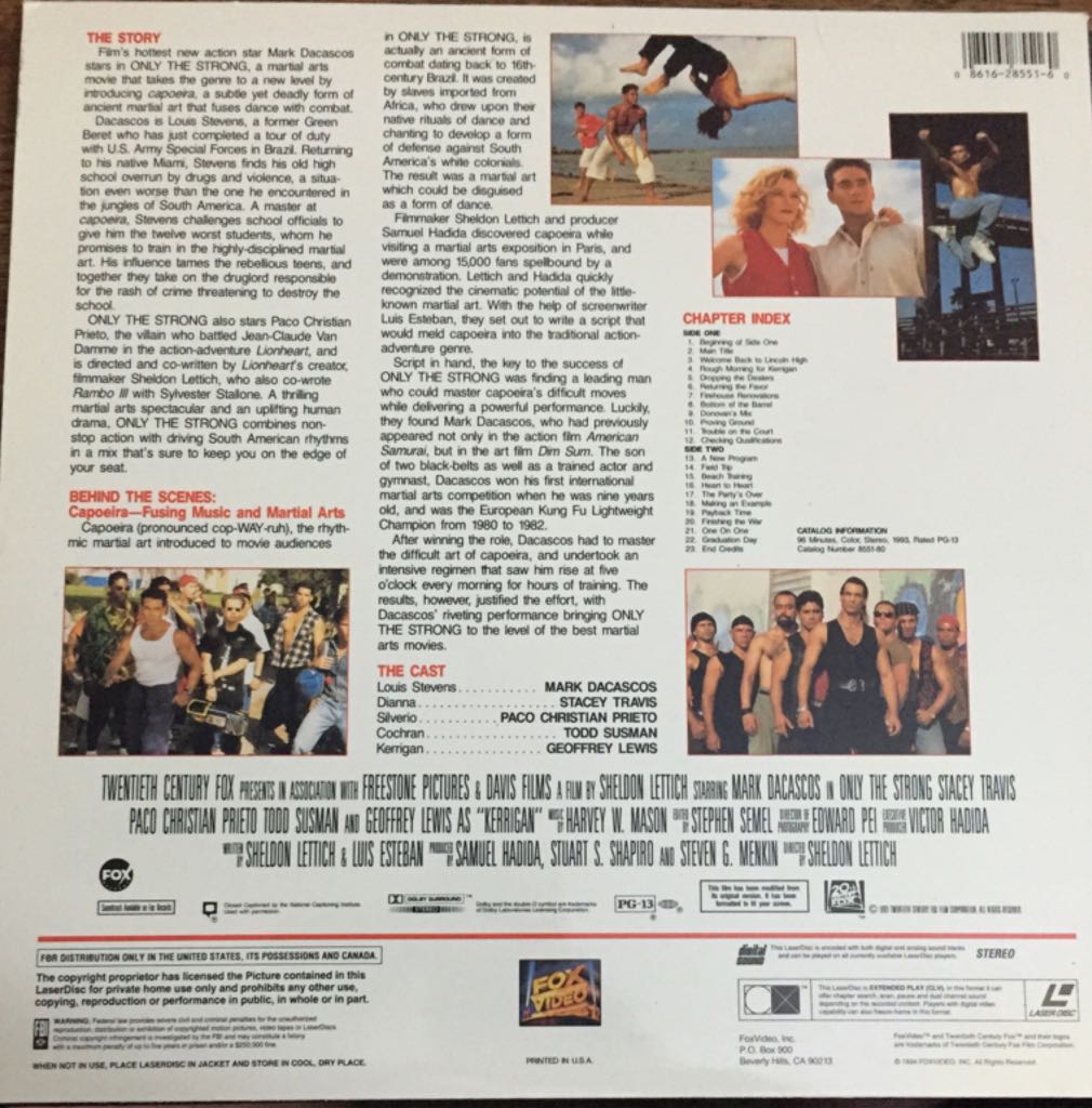 Only the Strong Laser Disc movie collectible [Barcode 086162855160] - Main Image 2