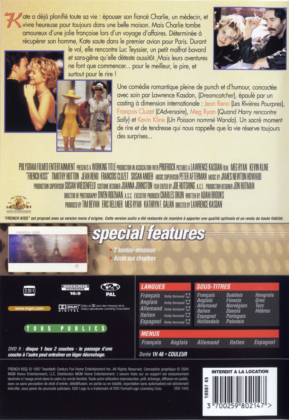 French Kiss DVD movie collectible [Barcode 4040316533584] - Main Image 3