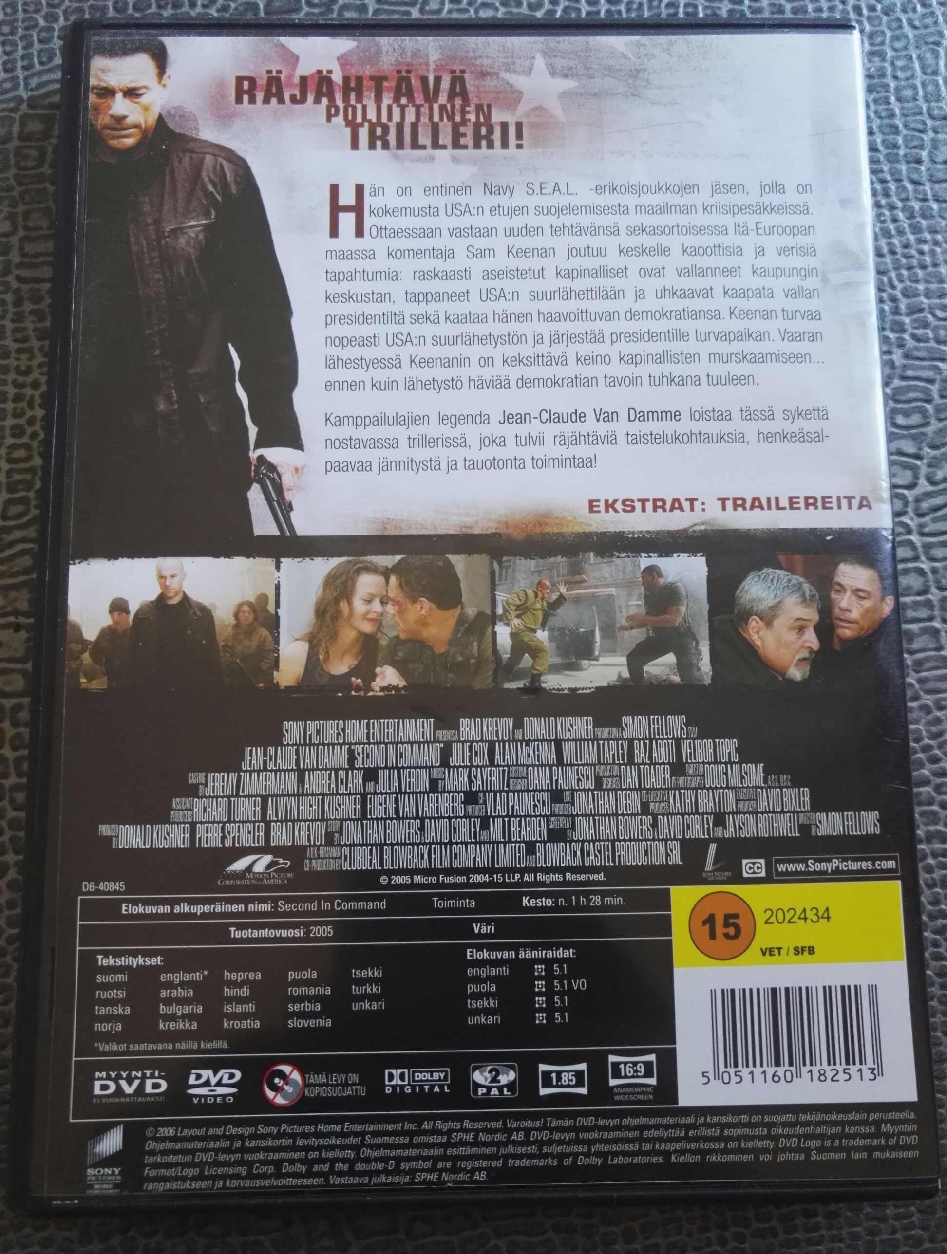 Second in Command(Jean-Claude Van Damme 4) DVD movie collectible [Barcode 5051160182513] - Main Image 2