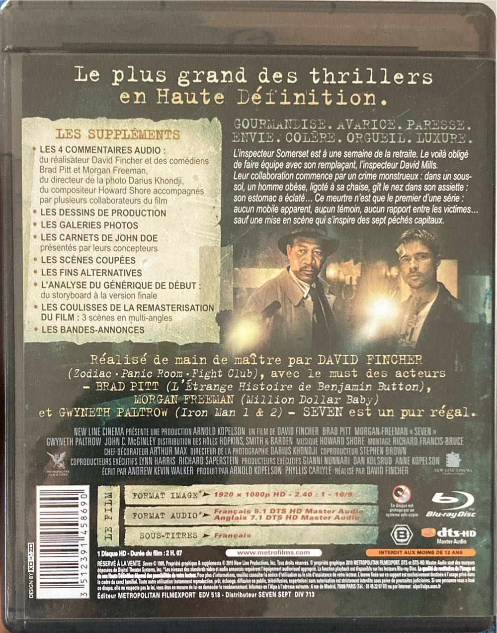 Se7en Blu-ray movie collectible [Barcode 3512391458690] - Main Image 2