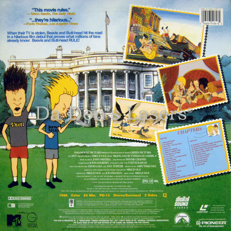 Beavis and Butt-Head Do America Laser Disc movie collectible [Barcode 013023513464] - Main Image 2