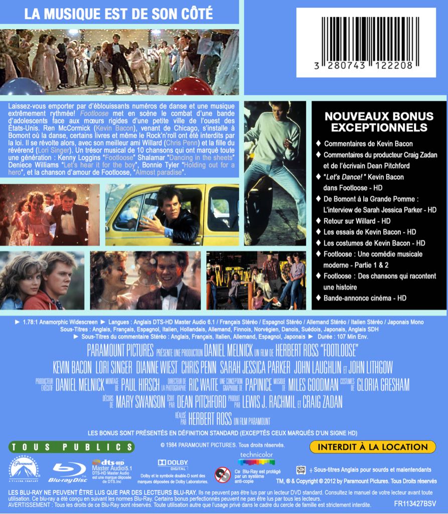 Footloose (Vudu) Fandango at Home movie collectible [Barcode 7332431037298] - Main Image 2