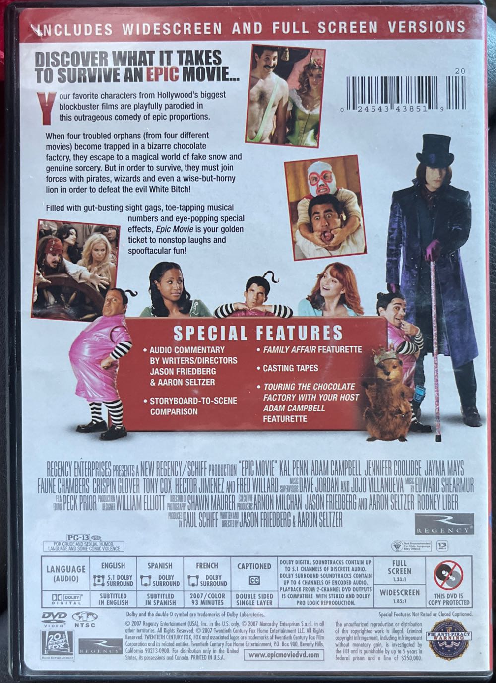 Epic Movie DVD movie collectible [Barcode 024543438519] - Main Image 2