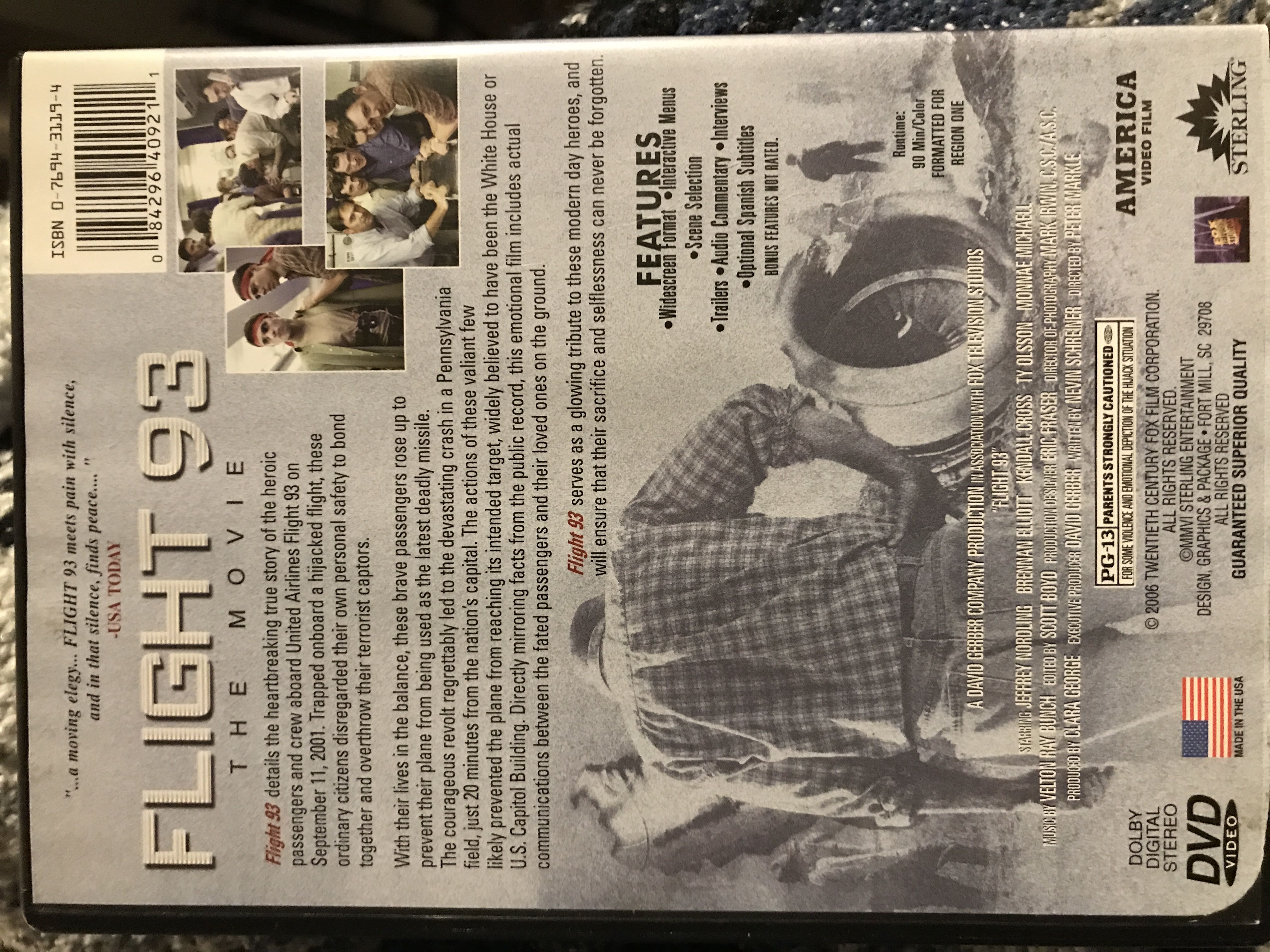 Flight 93 - Ty Olsson, Jeffrey Nordling DVD movie collectible [Barcode 084296409211] - Main Image 2