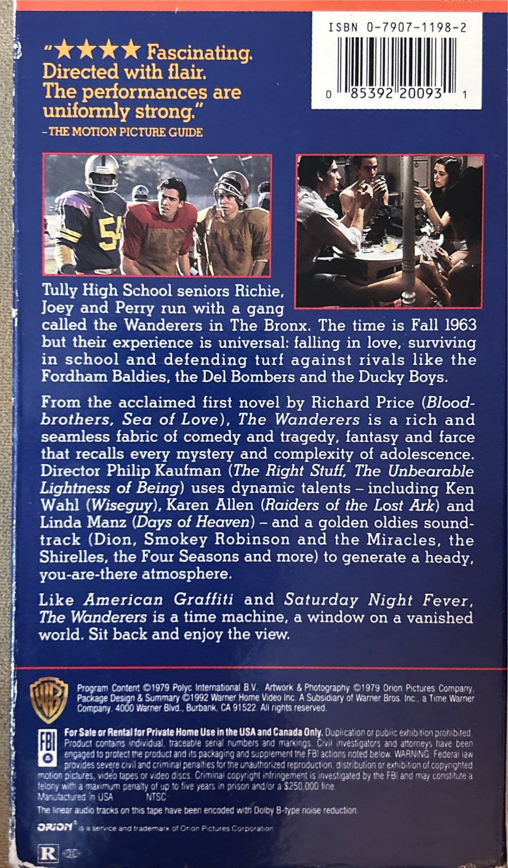 The Wanderers Fandango at Home movie collectible [Barcode 085392200931] - Main Image 2