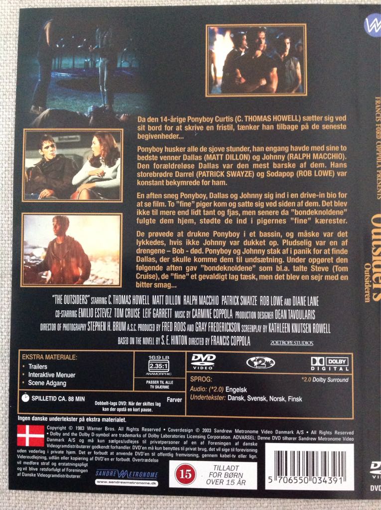 Outsiders* DVD movie collectible [Barcode 5706550034391] - Main Image 2