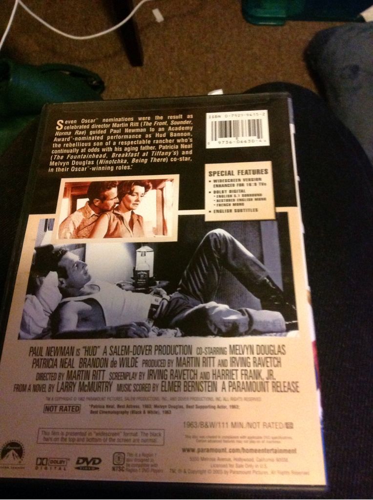 Hud DVD movie collectible [Barcode 097360663044] - Main Image 2