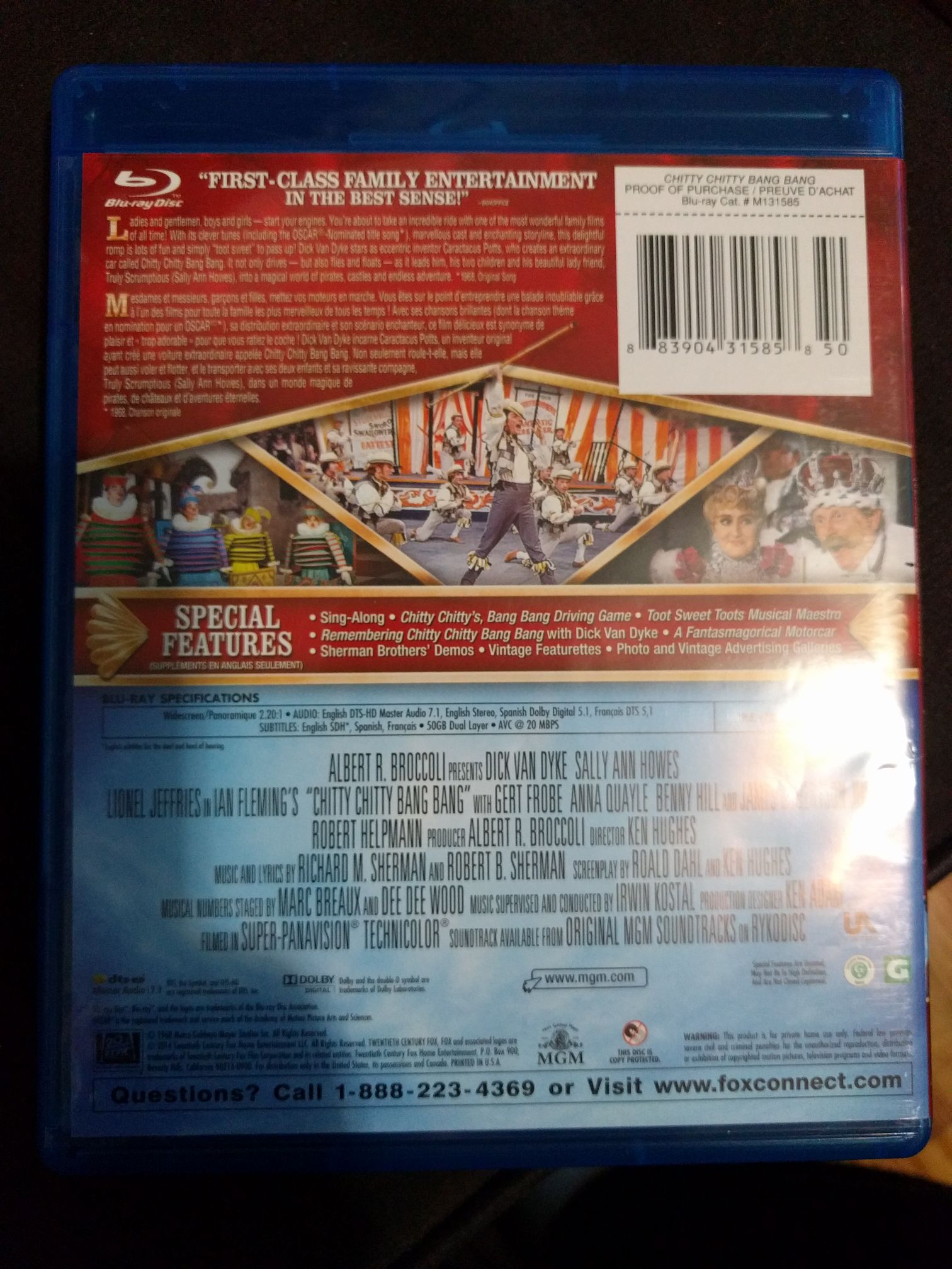 Chitty Chitty Bang Bang Blu-ray movie collectible [Barcode 883904315858] - Main Image 2