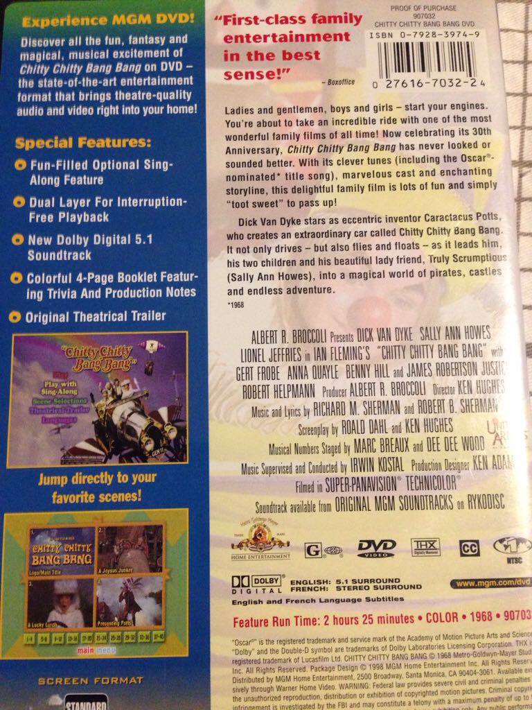 Chitty Chitty Bang Bang DVD movie collectible - Main Image 2