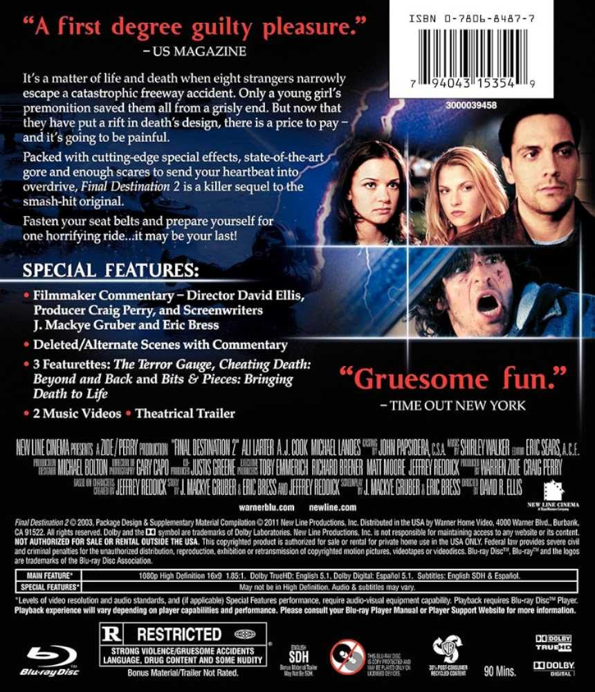 Final Destination 2 DVD movie collectible [Barcode 065935147640] - Main Image 4
