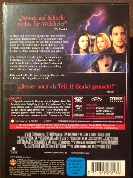 Final Destination 2 DVD movie collectible [Barcode 7321921238536] - Main Image 2
