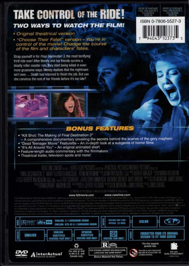 Final Destination 3 DVD movie collectible [Barcode 065935222316] - Main Image 4