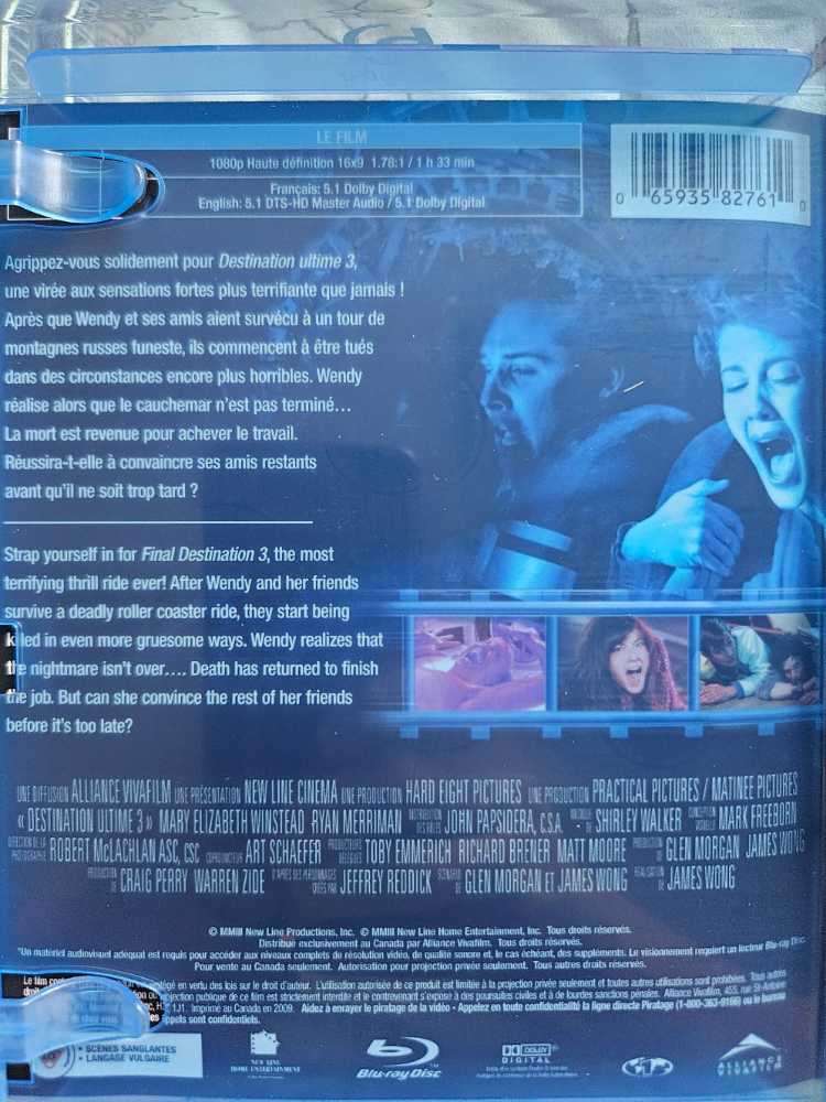 Final Destination 3 (In 5 Film Collection) Blu-ray movie collectible [Barcode 065935827610] - Main Image 3